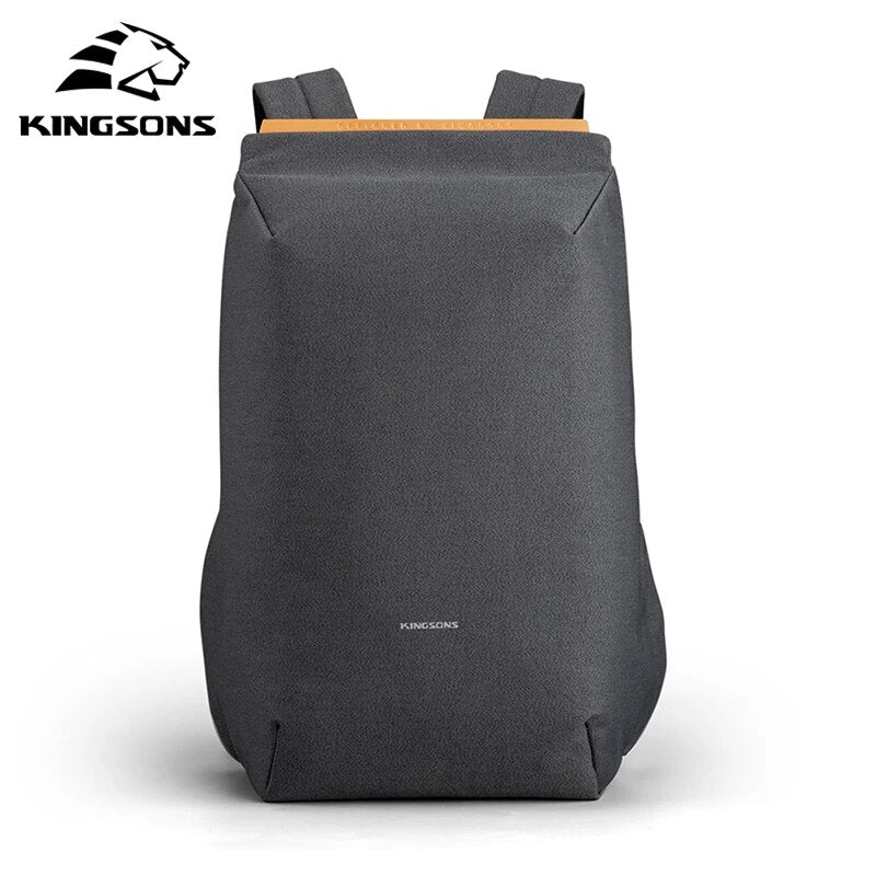 Kingsons 15.6 Anti-Theft Smart Laptop Backpack (Black Charcoal)